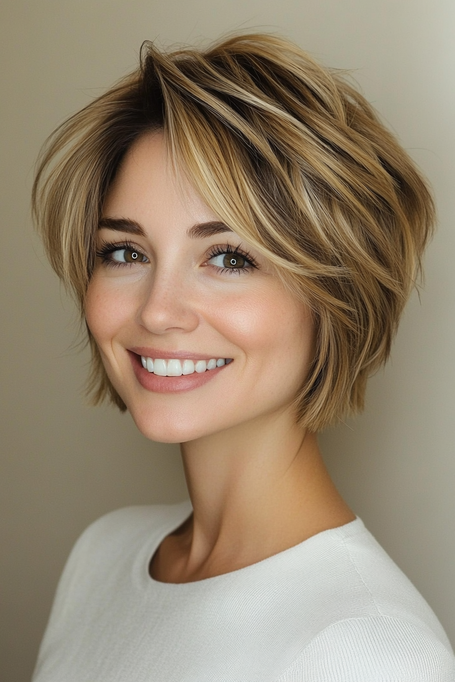 20. Textured Crop in Golden Ash Blonde (Short Hairstyles For Thin Hair) - Short Hairstyles For Thin Hair