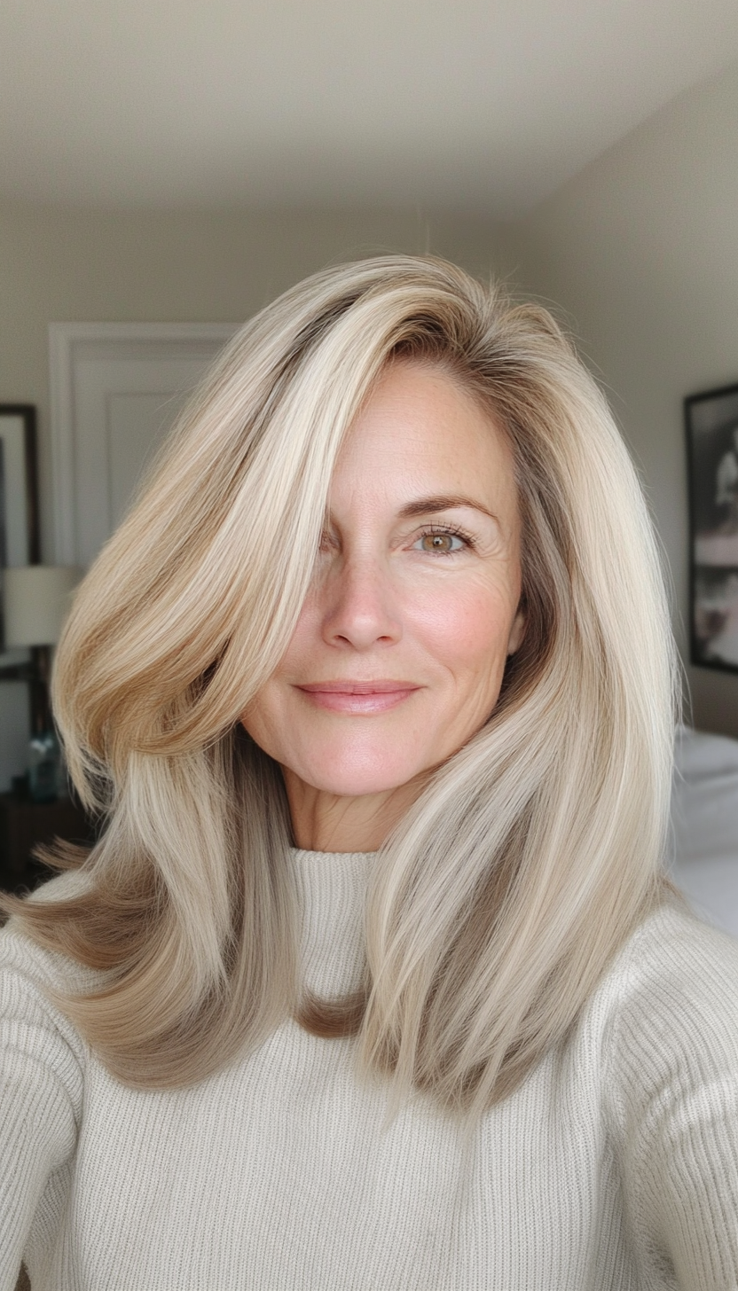 12. Collarbone Length Layers in Honey (Haircuts For Older Women With Thinning Hair) - Haircuts For Older Women With Thinning Hair