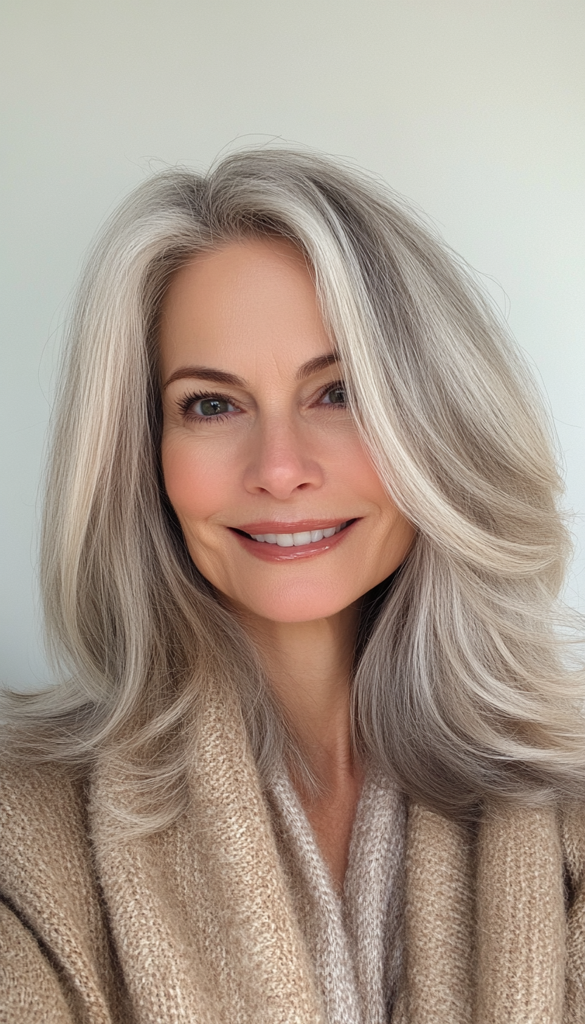 16. Soft Blonde Tapered Layers (Long Haircuts For Older Women) - Long Haircuts For Older Women