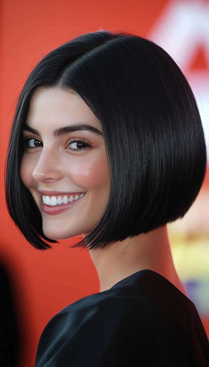 4. Blunt Bob in Natural Black (Spring Hairstyles) - Spring Hairstyles