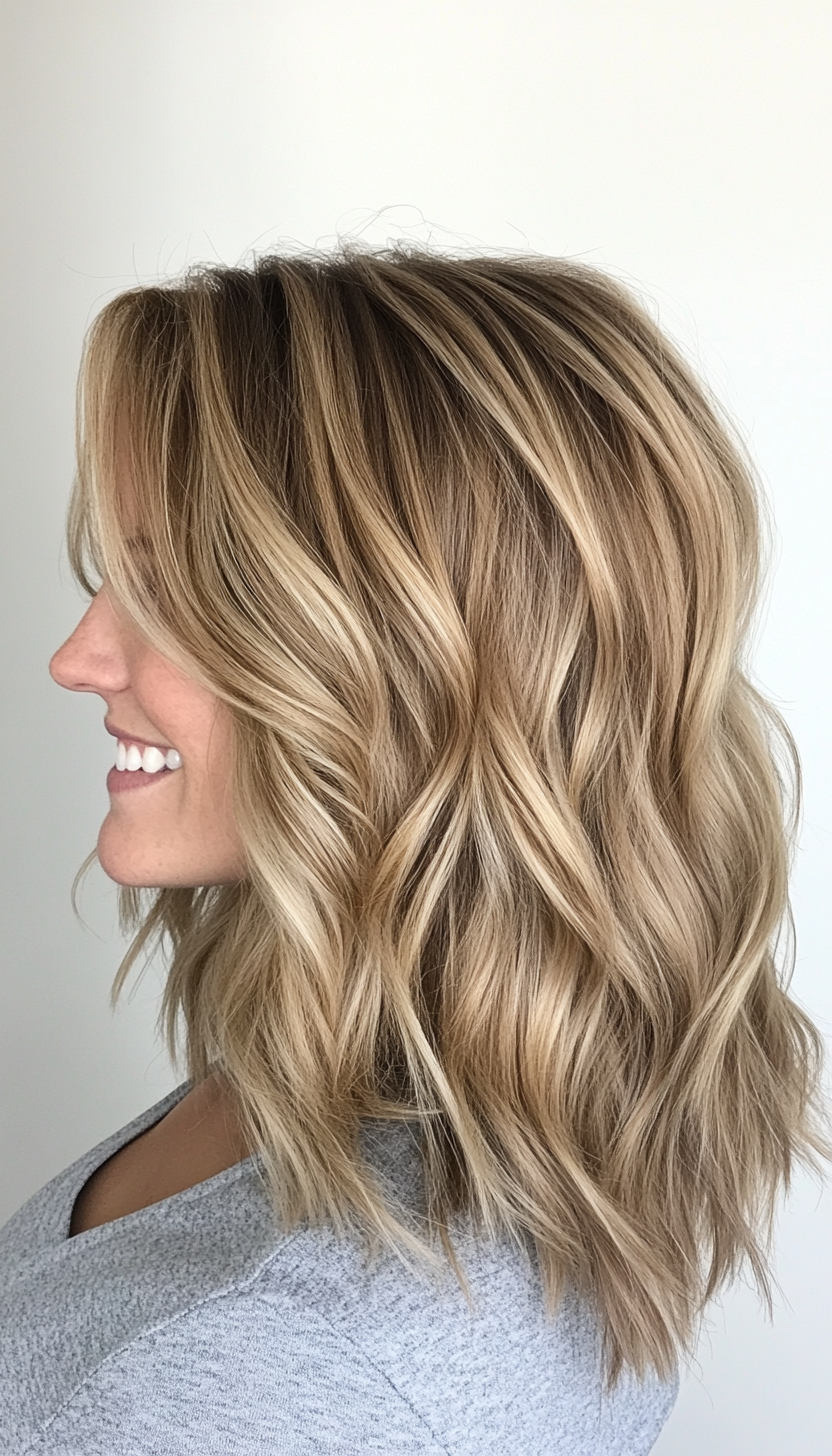 5. Textured Shag with Sandy Blonde Accents (Spring Hairstyles) - Spring Hairstyles