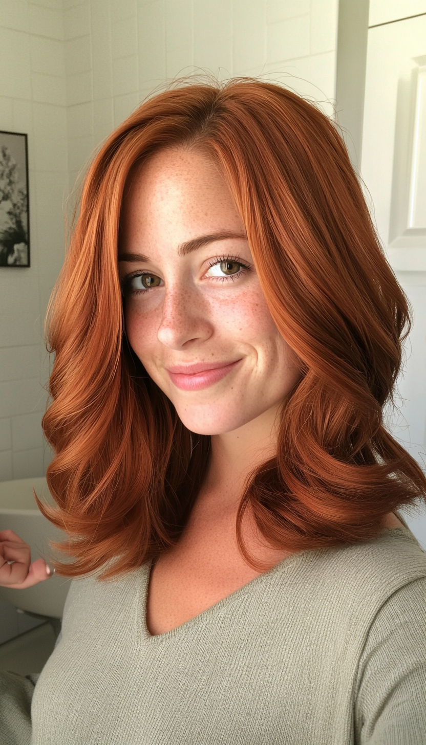 17. Collarbone Cut in Sunlit Auburn (Spring Hairstyles) - Spring Hairstyles