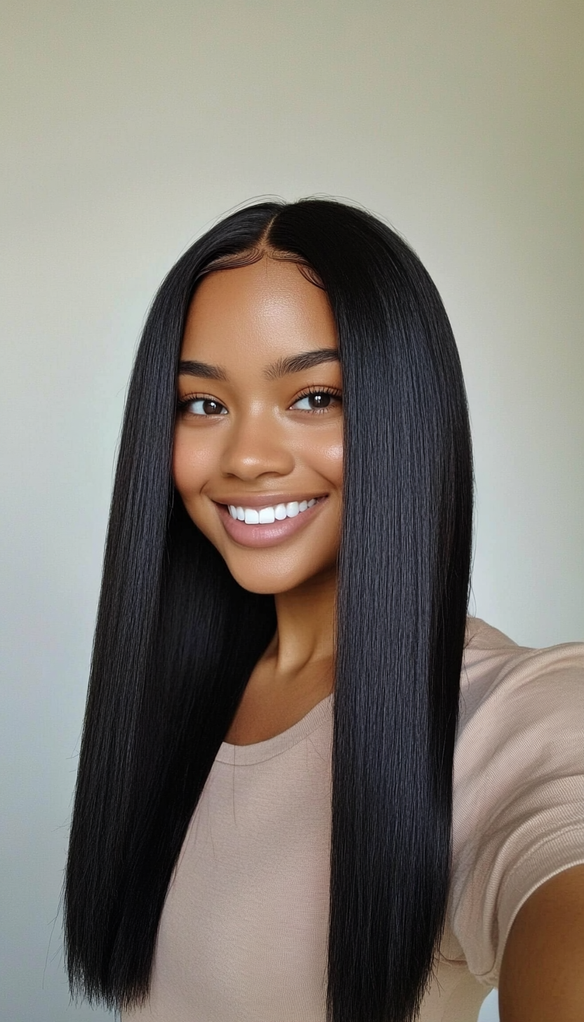 21. Straight and Sleek with Natural Black (Spring Hairstyles) - Spring Hairstyles