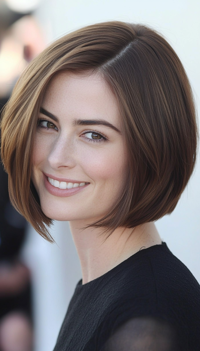 23. Rounded Bob in Cinnamon Brown (Spring Hairstyles) - Spring Hairstyles