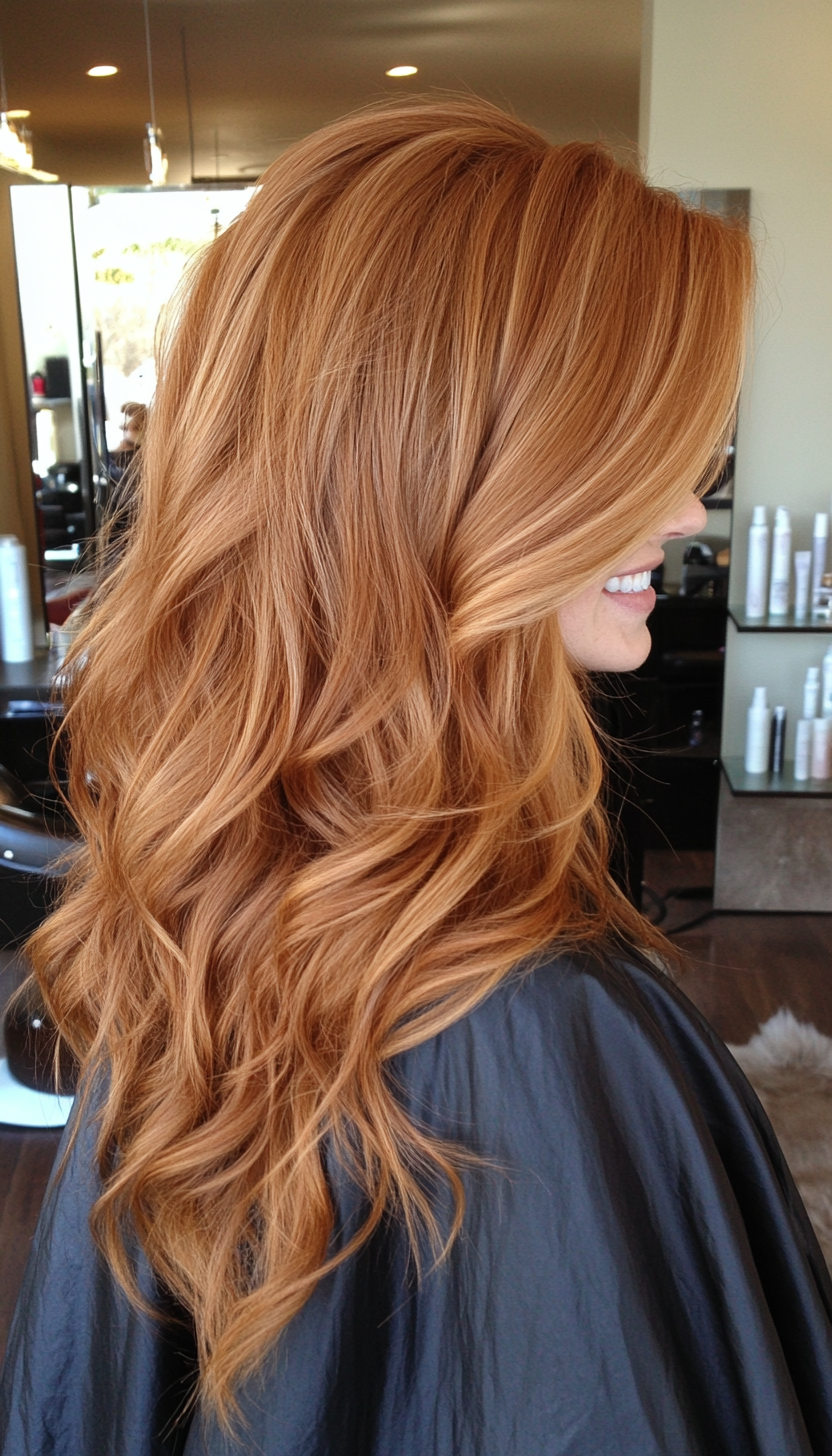 7. Honey Almond Tresses (Long Wavy Haircuts) - Long Wavy Haircuts