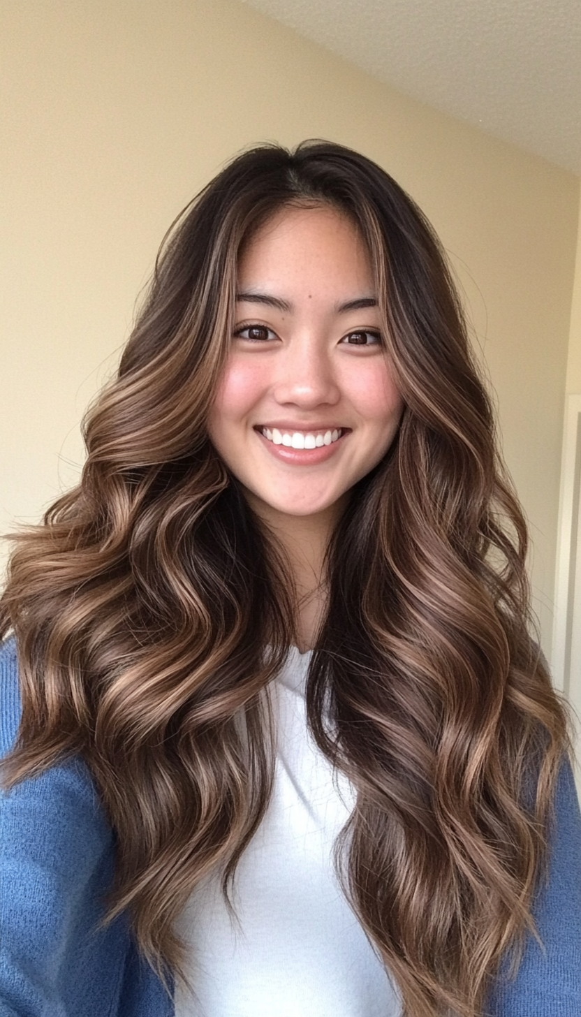 8. Mocha Melt Layers (Long Wavy Haircuts) - Long Wavy Haircuts