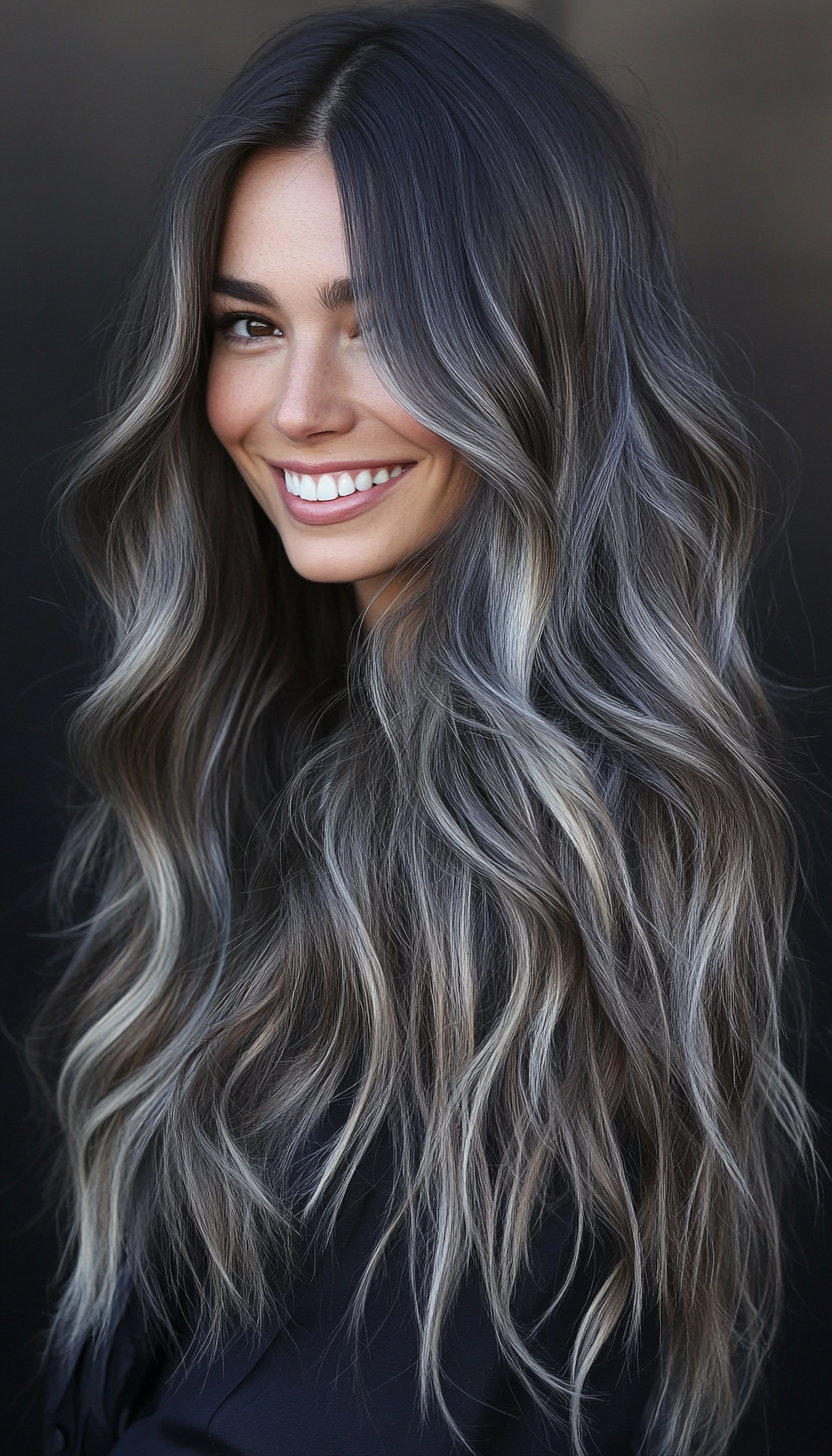 19. Smoky Ash Layers (Long Wavy Haircuts) - Long Wavy Haircuts