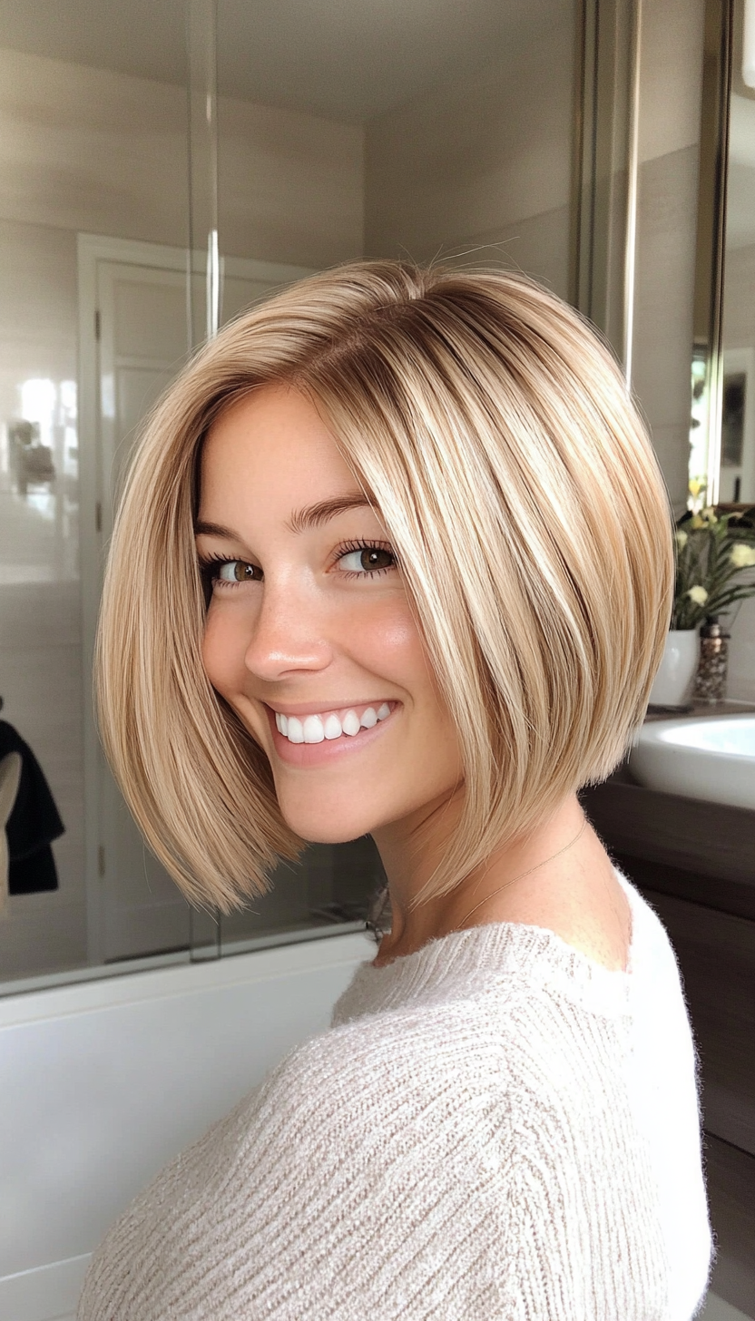 1. Golden Bob with Subtle Layers (Short Blonde Haircuts) - Short Blonde Haircuts