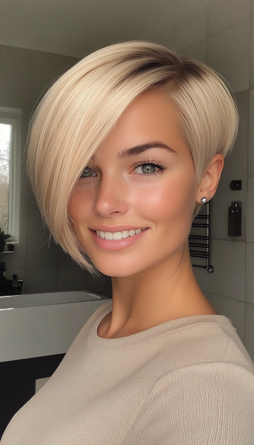 13. Golden Honey Blonde Bowl Cut (Short Blonde Haircuts) - Short Blonde Haircuts