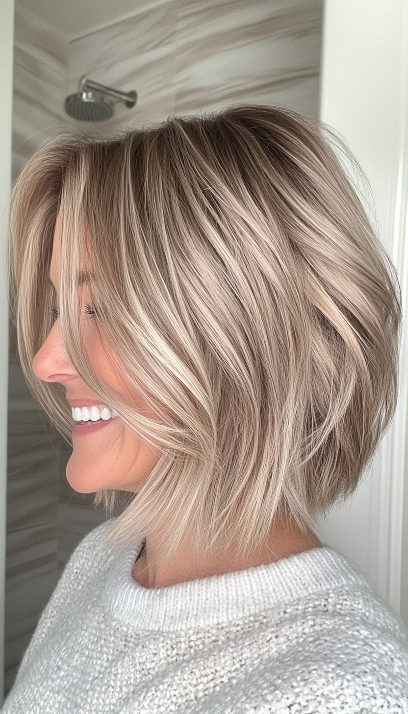 26. Soft Blonde Wispy Bob (Bob Hairstyles For Women Over 40) - Bob Hairstyles For Women Over 40