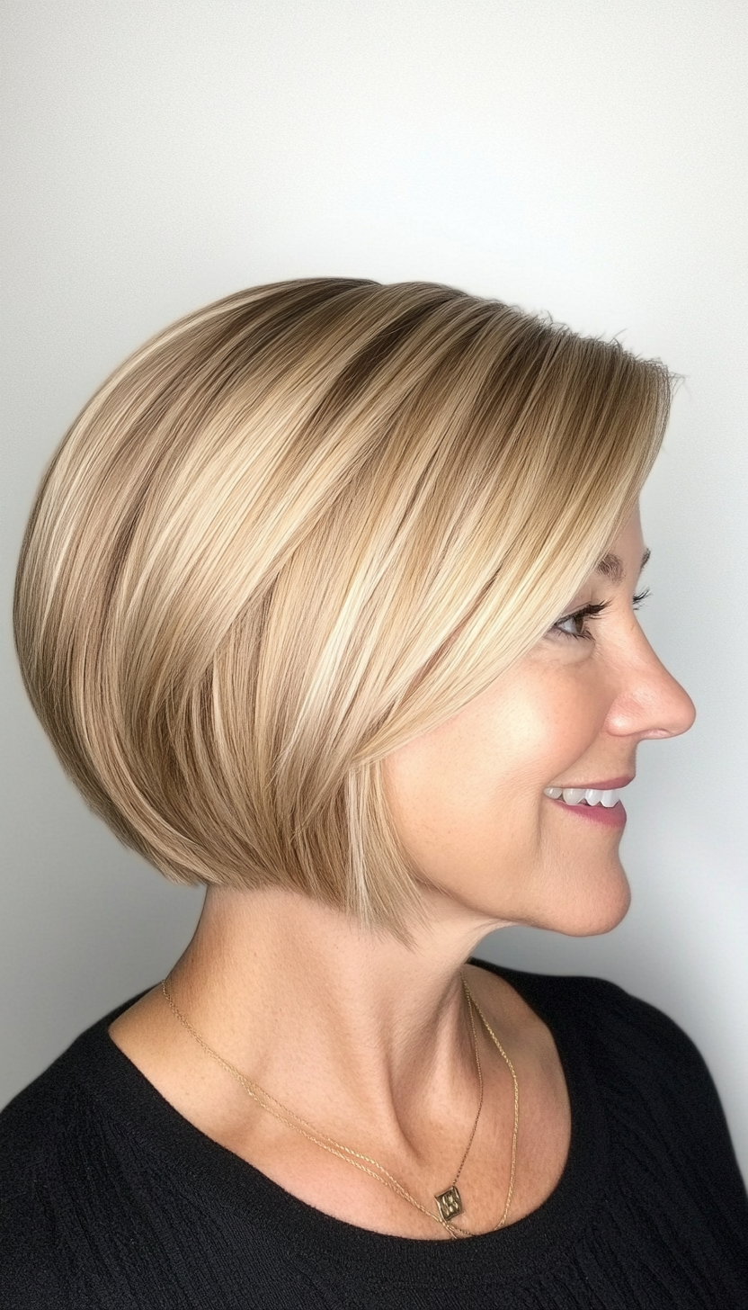 9. Golden Blonde Short Bob (Short Haircuts For Women Over 60) - Short Haircuts For Women Over 60