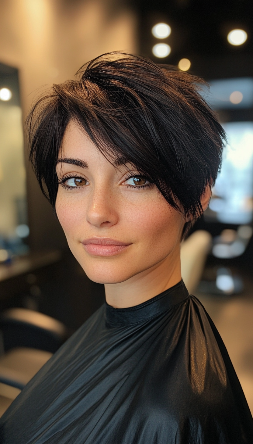 15. Edgy Crop in Jet Black (Chic Short Haircuts) - Chic Short Haircuts