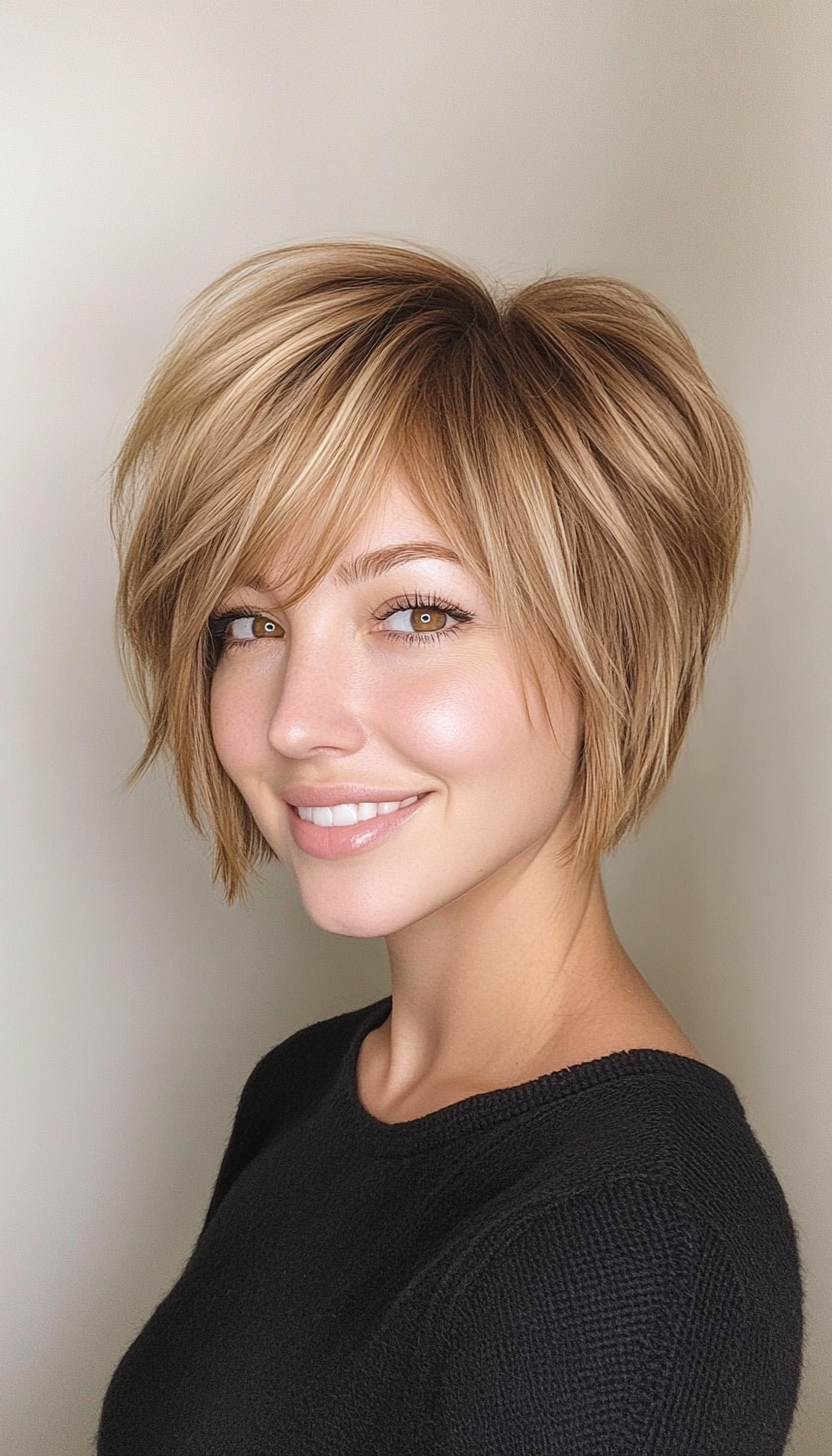 18. Feathered Crop in Light Golden Brown (Chic Short Haircuts) - Chic Short Haircuts