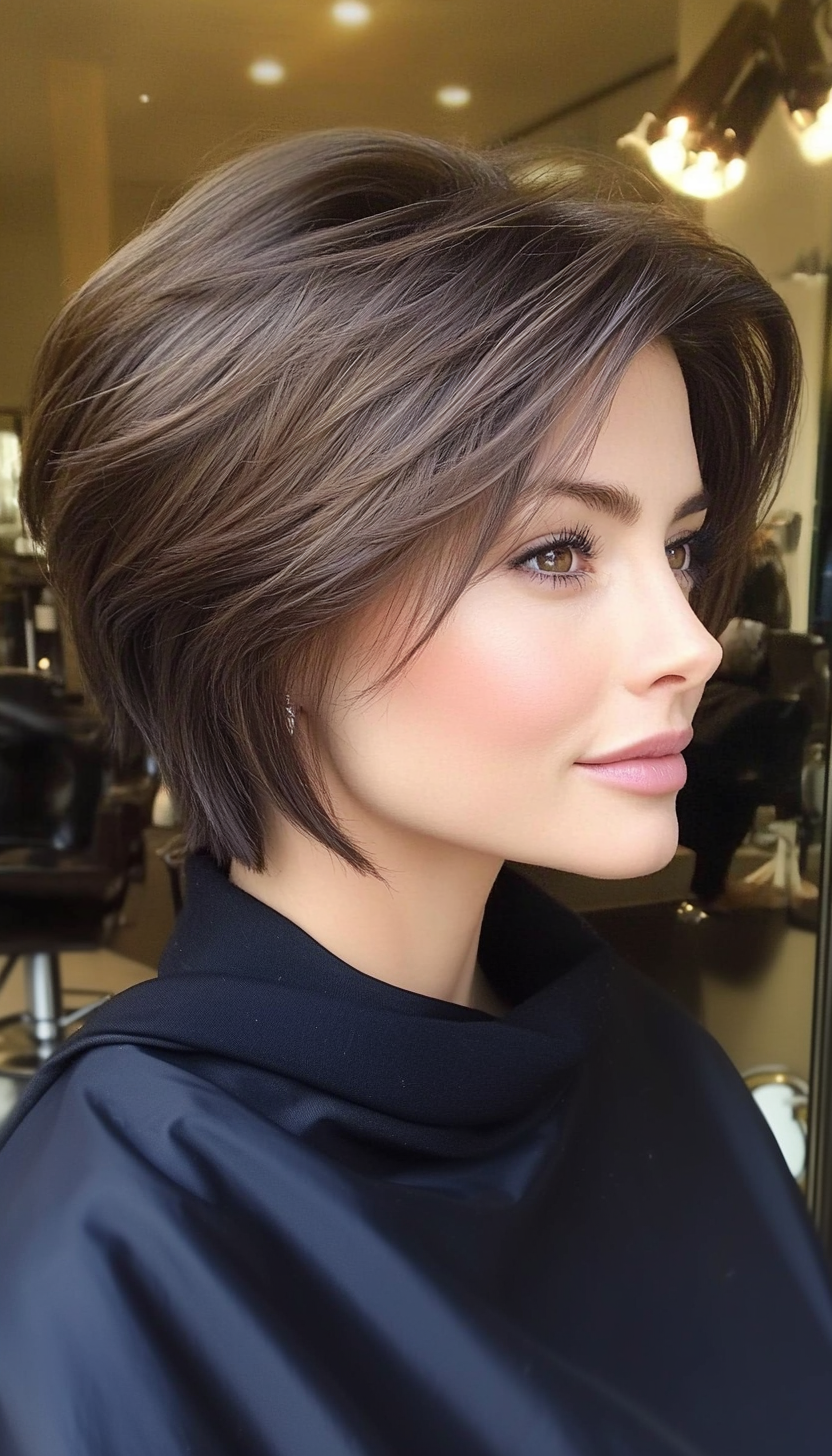 19. Choppy Bob in Smoky Brown (Chic Short Haircuts) - Chic Short Haircuts
