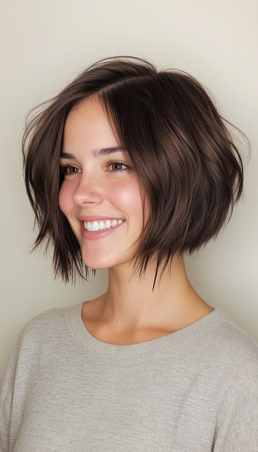 2. Razored Bob in Deep Espresso (Short Grunge Haircuts) - Short Grunge Haircuts
