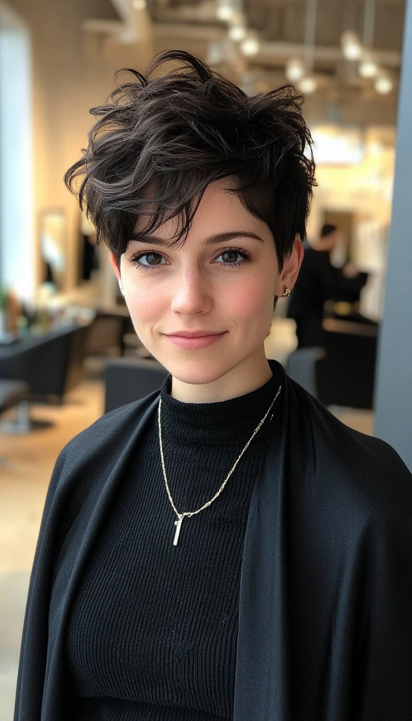 5. Jagged Pixie in Cool-Toned Black (Short Grunge Haircuts) - Short Grunge Haircuts