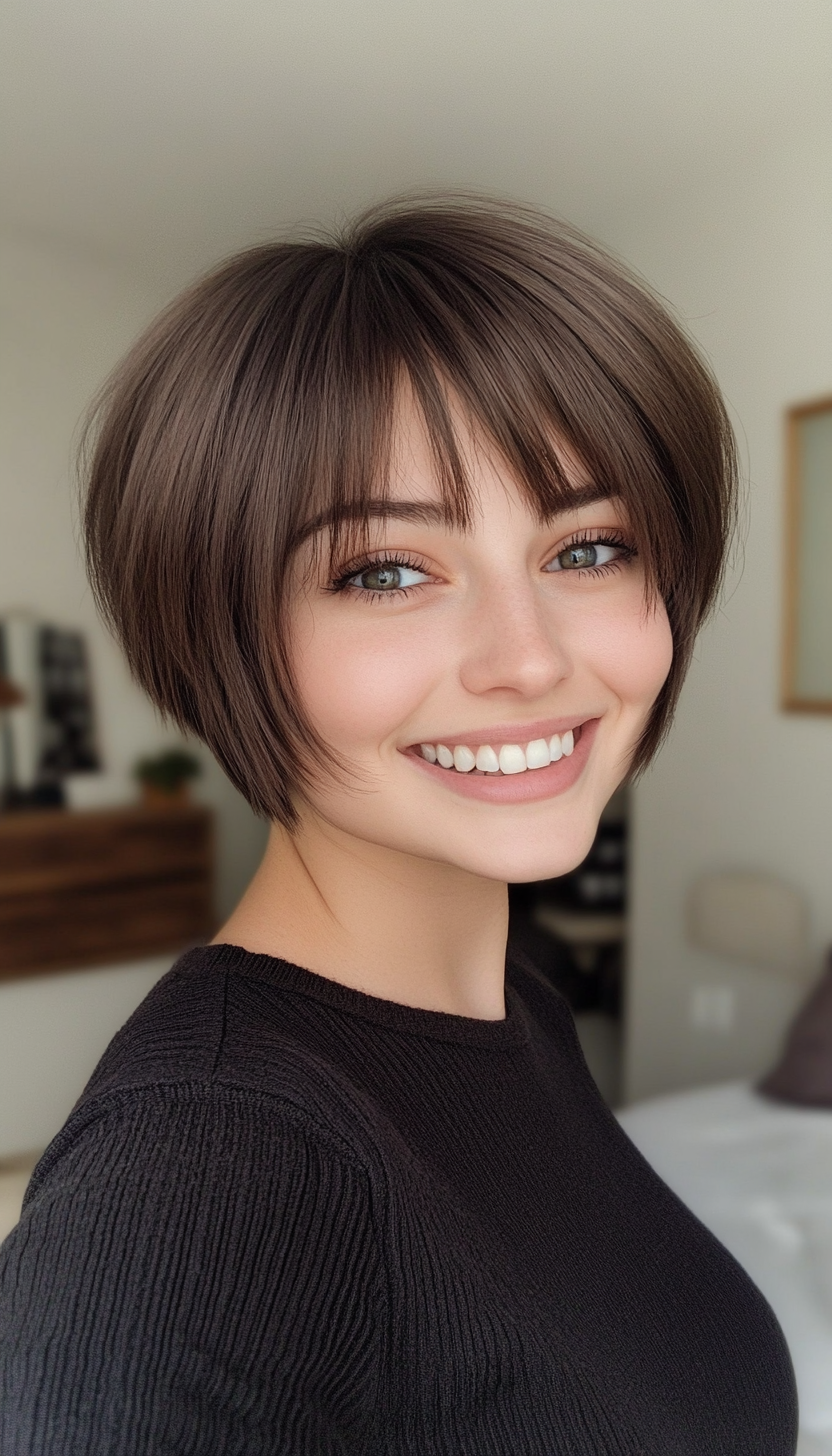 8. Micro Bob in Smoky Ash Brown (Short Grunge Haircuts) - Short Grunge Haircuts
