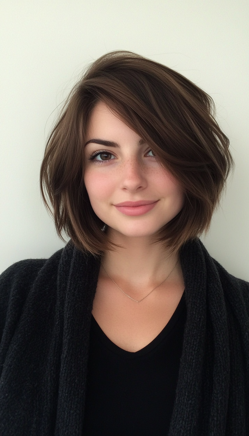 16. Disheveled A-Line Bob in Chocolate Brown (Short Grunge Haircuts) - Short Grunge Haircuts