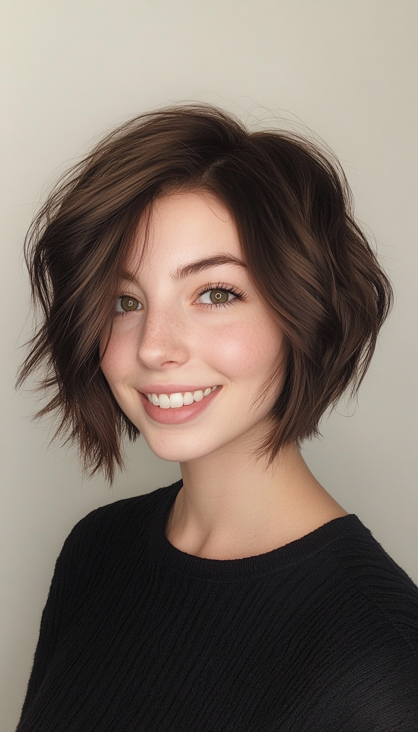 22. Espresso Angled Shag (Short Shaggy Bob Hairstyles) - Short Shaggy Bob Hairstyles