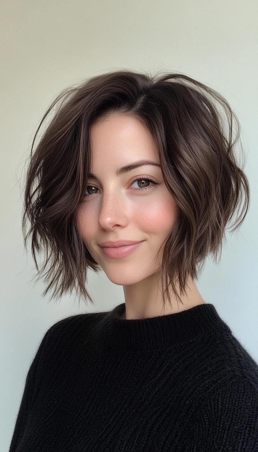 26. Milk Chocolate Soft Waves (Short Shaggy Bob Hairstyles) - Short Shaggy Bob Hairstyles