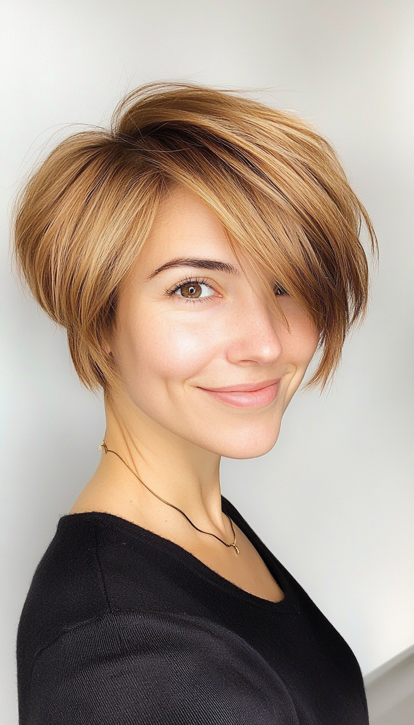 13. Soft Shag in Light Golden Brown (Short Hairstyles For Thin Hair) - Short Hairstyles For Thin Hair