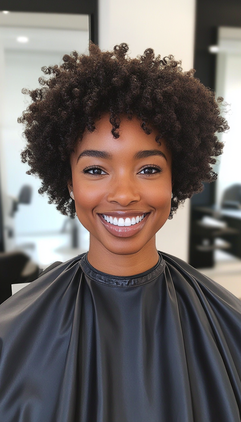 2. Tapered Afro with Espresso Hues (Short Hairstyles For Black Women) - Short Hairstyles For Black Women