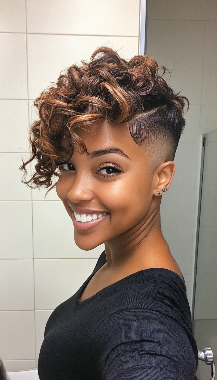 18. Tapered Undercut in Deep Hazelnut (Short Hairstyles For Black Women) - Short Hairstyles For Black Women