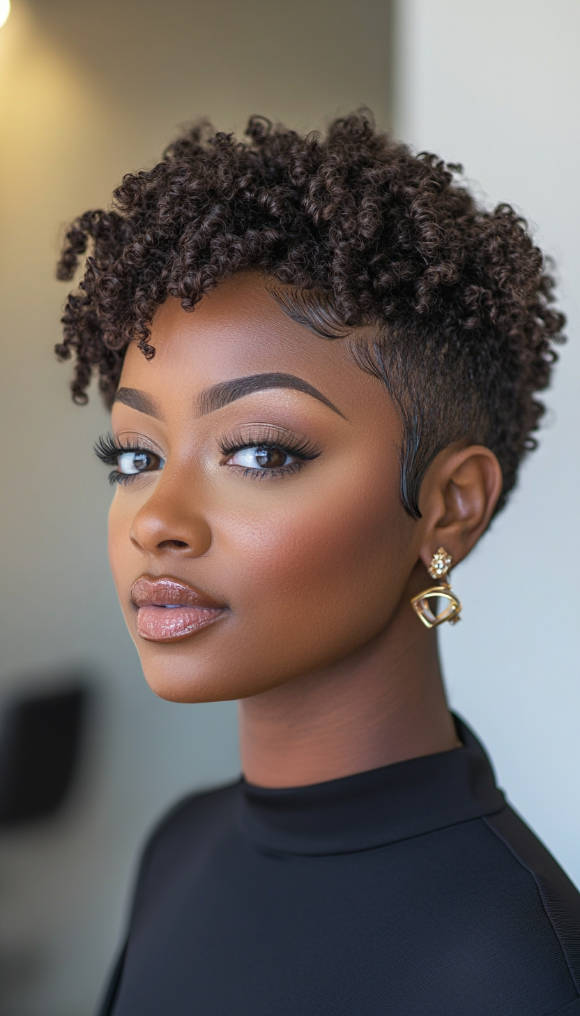 25. Tapered Twist Out in Warm Mocha (Short Hairstyles For Black Women) - Short Hairstyles For Black Women