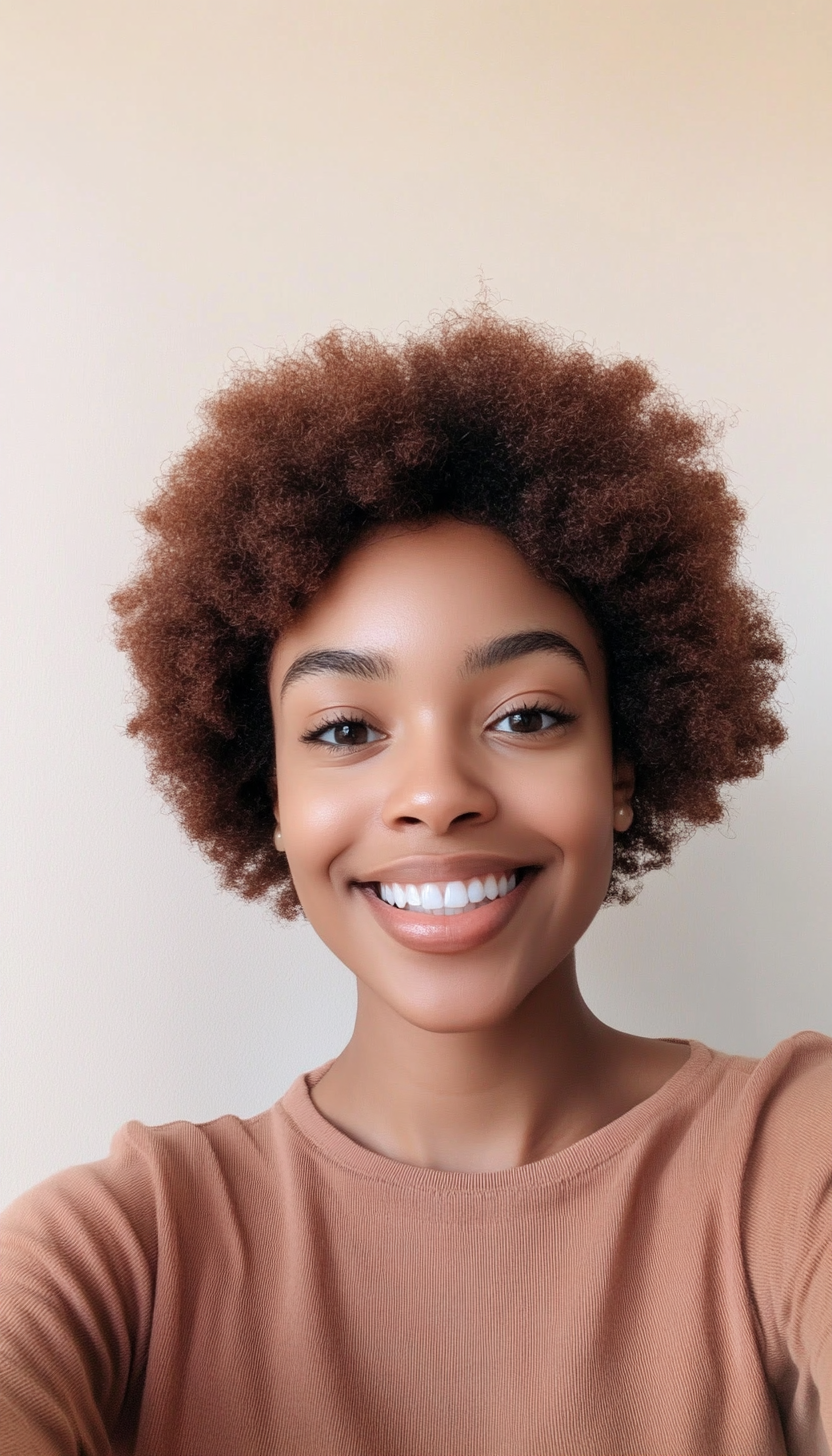 27. Mini Afro in Rustic Brown (Short Hairstyles For Black Women) - Short Hairstyles For Black Women