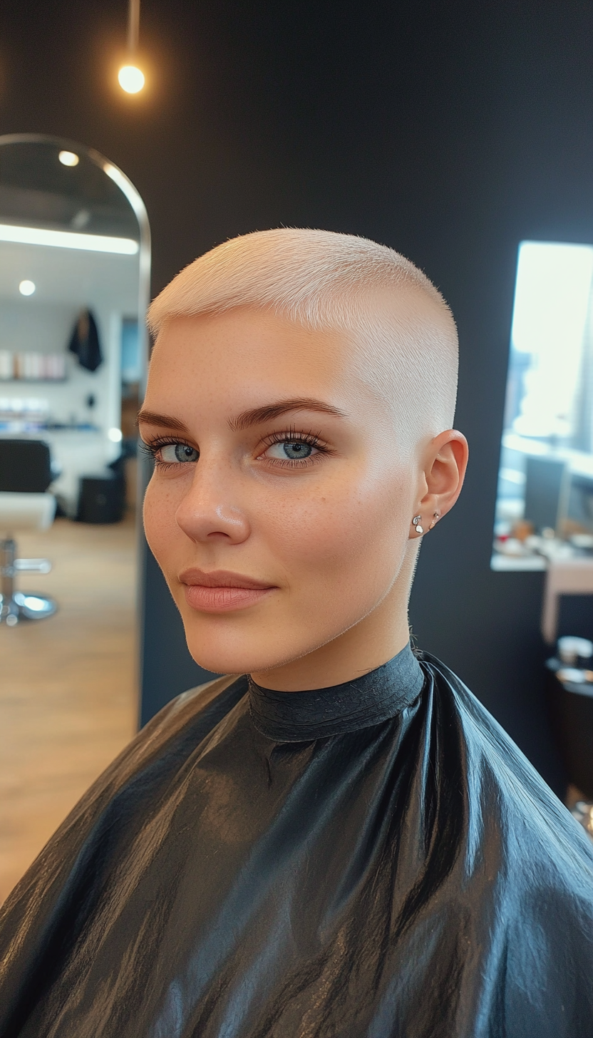5. Platinum Tapered Buzz (Funky Short Haircuts) - Funky Short Haircuts