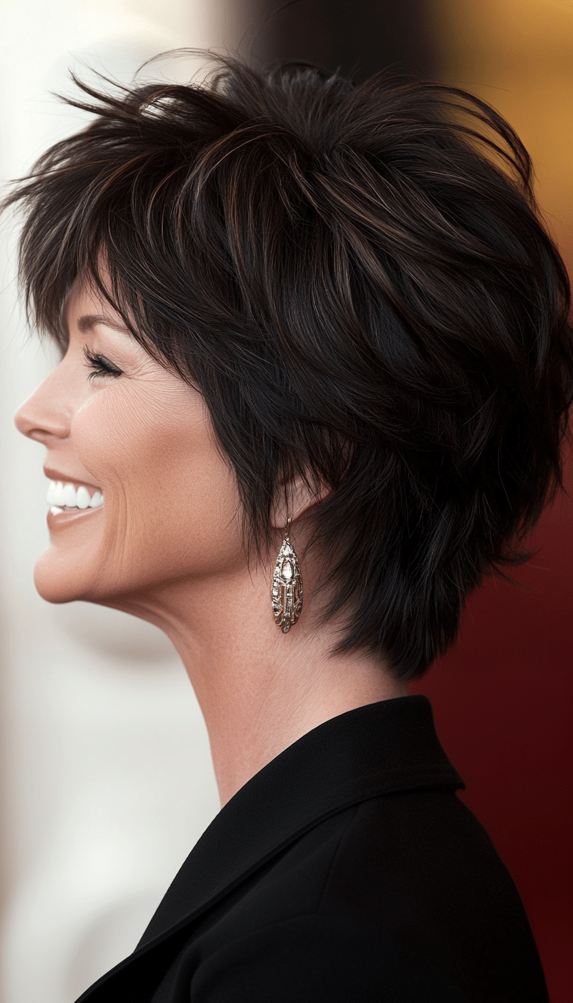 25. Dark Roast Short Shag (Shag Haircuts For Women Over 50) - Shag Haircuts For Women Over 50