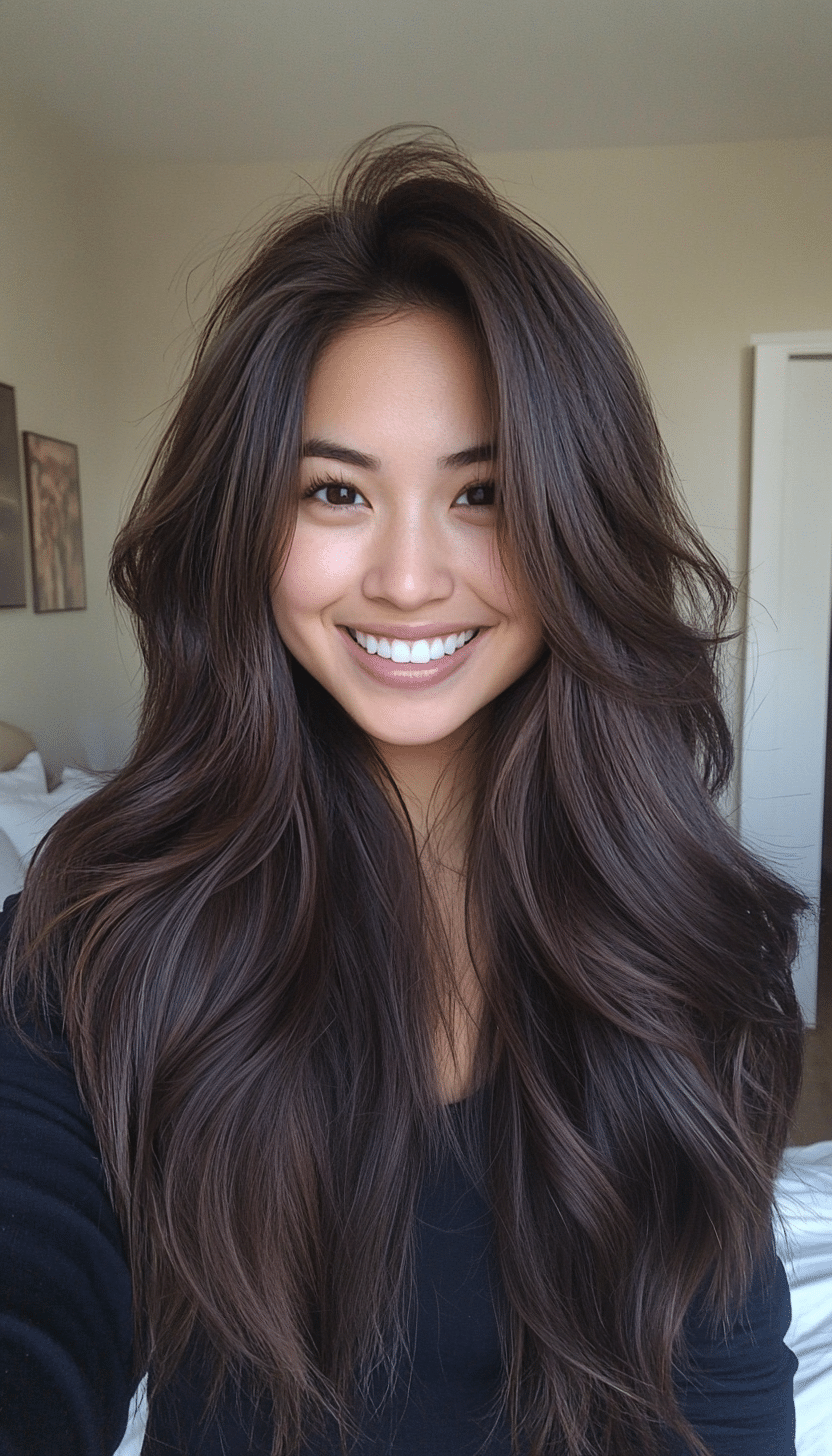 3. Textured Layers with Deep Espresso Tones (Haircuts For Long Hair With Layers) - Haircuts For Long Hair With Layers