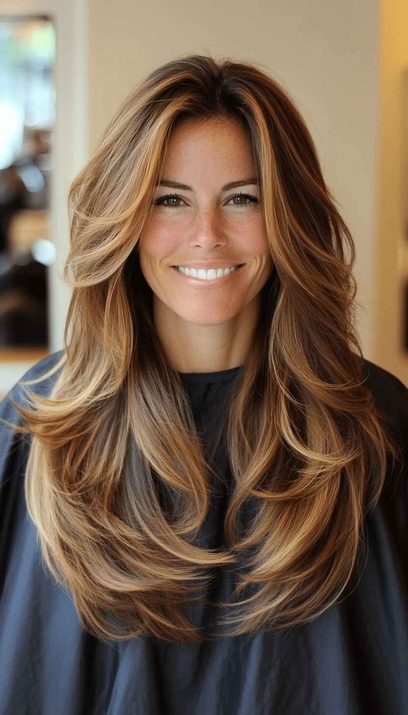 17. Layered Ends with Honey Brown Tint (Haircuts For Long Hair With Layers) - Haircuts For Long Hair With Layers