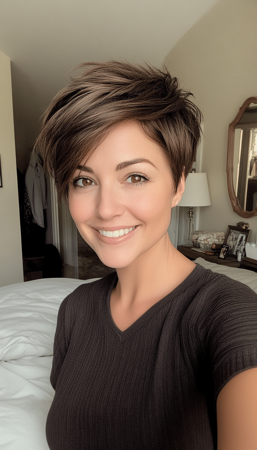 25. Ash Brown Soft Pixie Crop (Pixie Hairstyles For Thin Hair) - Pixie Hairstyles For Thin Hair