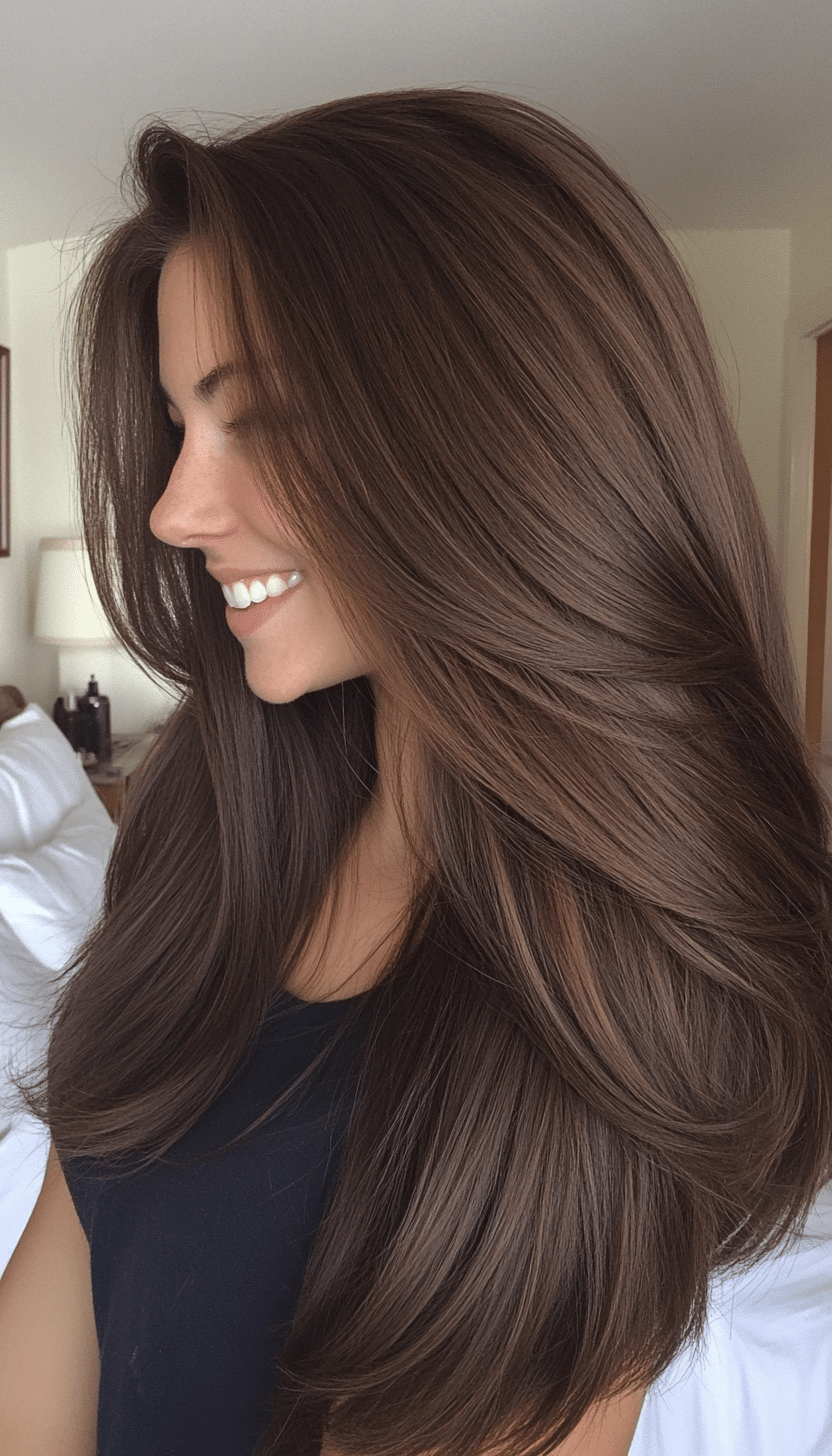 1. Soft Layered Cut with Deep Mocha (Haircuts For Long Brown Hair) - Haircuts For Long Brown Hair