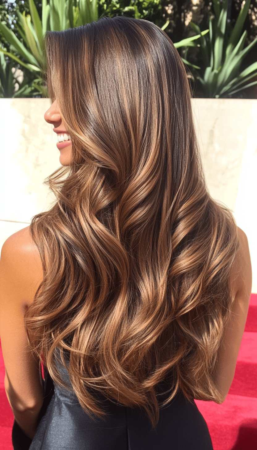 14. Swoopy Layers with Bronze Brown (Haircuts For Long Brown Hair) - Haircuts For Long Brown Hair