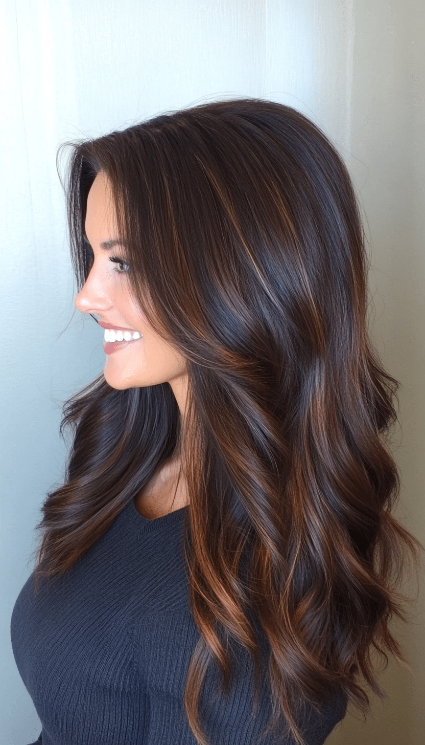 19. Textured Ends with Dark Chestnut Brown (Haircuts For Long Brown Hair) - Haircuts For Long Brown Hair