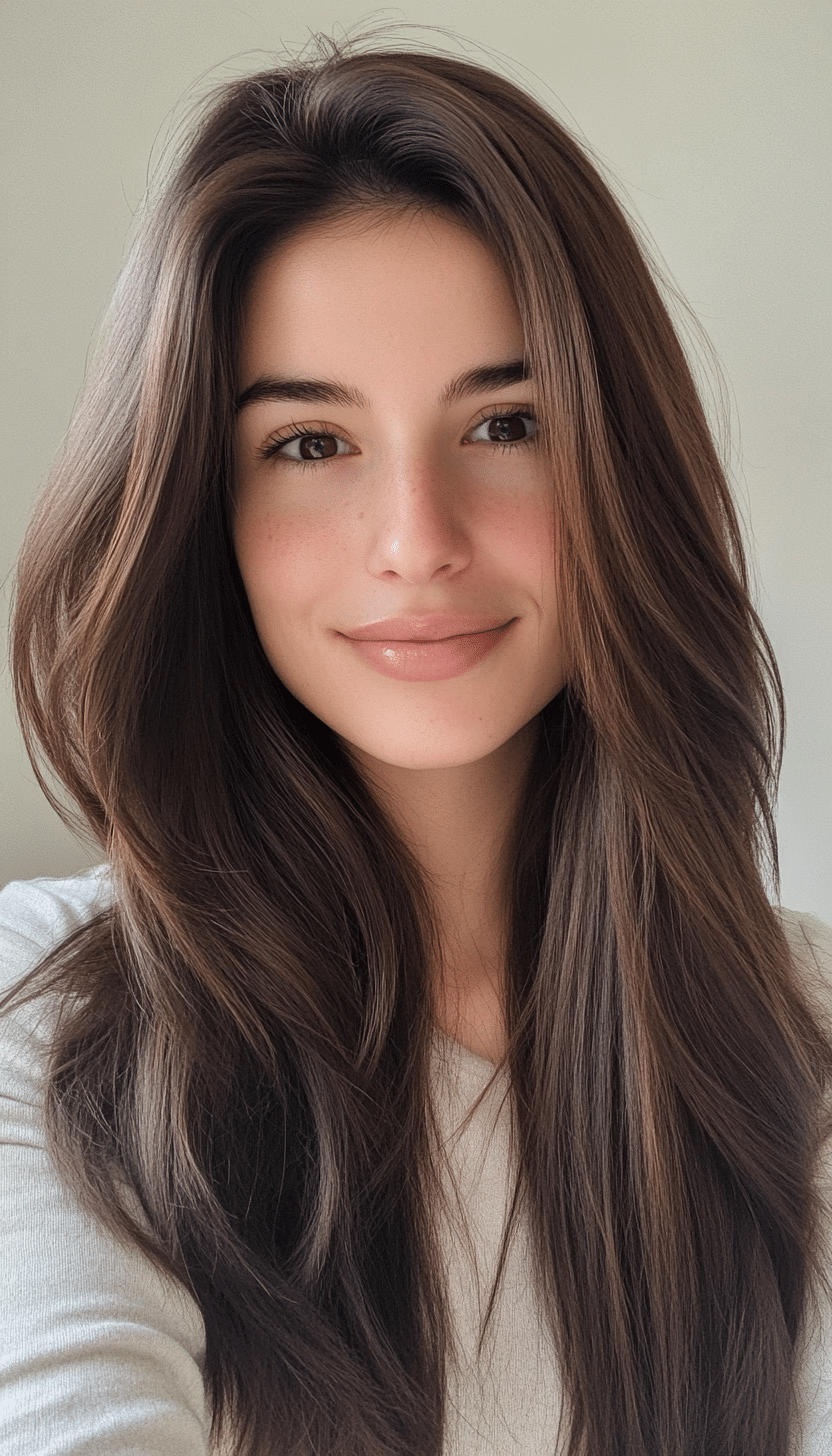 21. Side-Parted Layers with Toffee Brown (Haircuts For Long Brown Hair) - Haircuts For Long Brown Hair