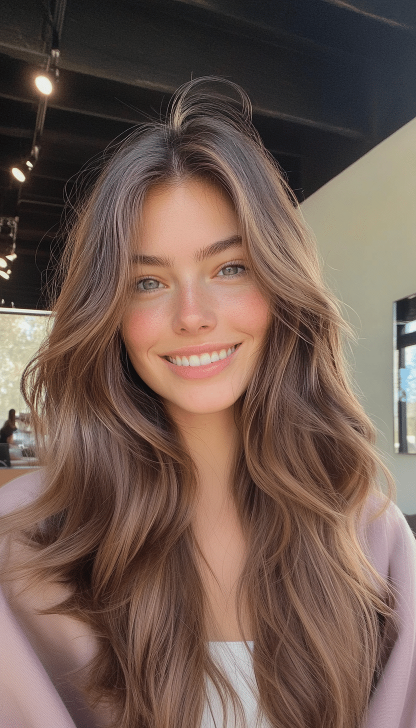 26. Tousled Waves with Warm Maple Brown (Haircuts For Long Brown Hair) - Haircuts For Long Brown Hair