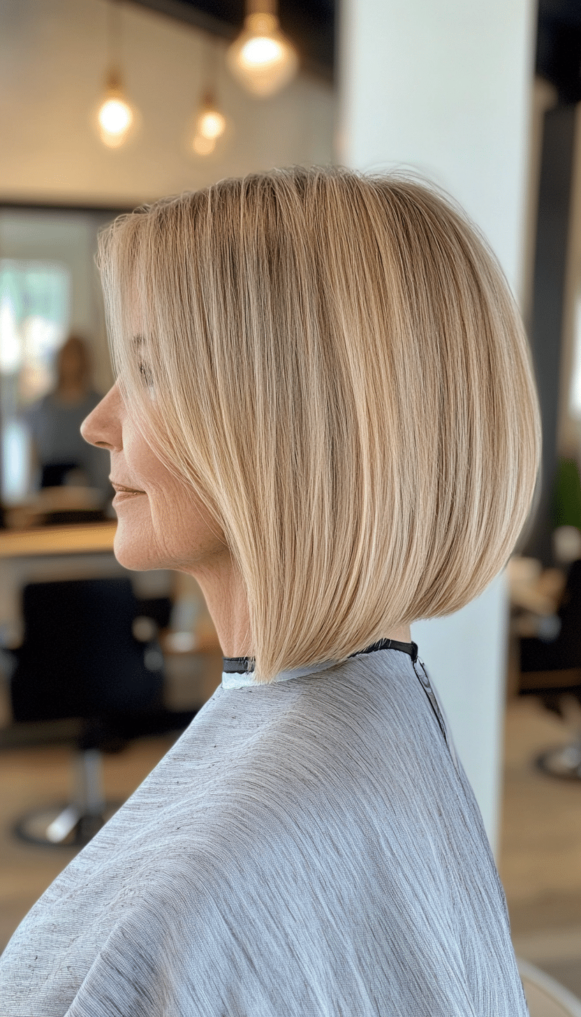 10. Classic French Bob in Golden Blonde (Haircuts For Women Over 60 With Thin Hair) - Haircuts For Women Over 60 With Thin Hair