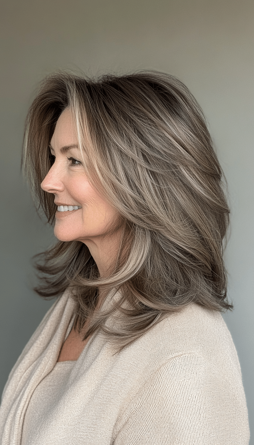 15. Soft Layered Cut in Ash Brown (Haircuts For Women Over 60 With Thin Hair) - Haircuts For Women Over 60 With Thin Hair