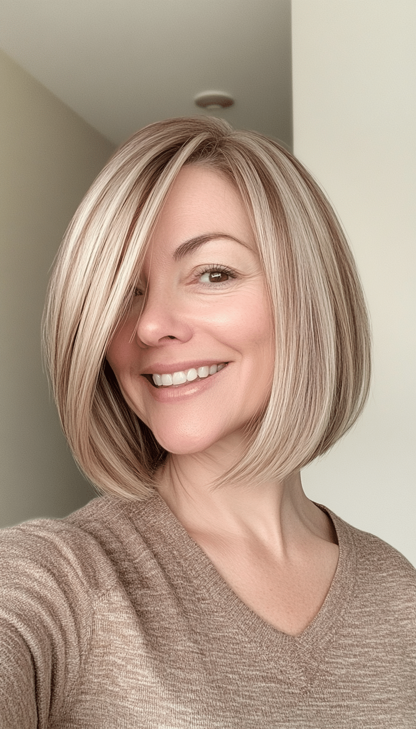 19. Neck-Length Bob in Soft Cinnamon (Haircuts For Women Over 60 With Thin Hair) - Haircuts For Women Over 60 With Thin Hair