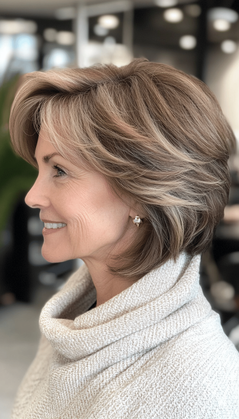 21. Collarbone Cut in Sandy Brown (Haircuts For Women Over 60 With Thin Hair) - Haircuts For Women Over 60 With Thin Hair