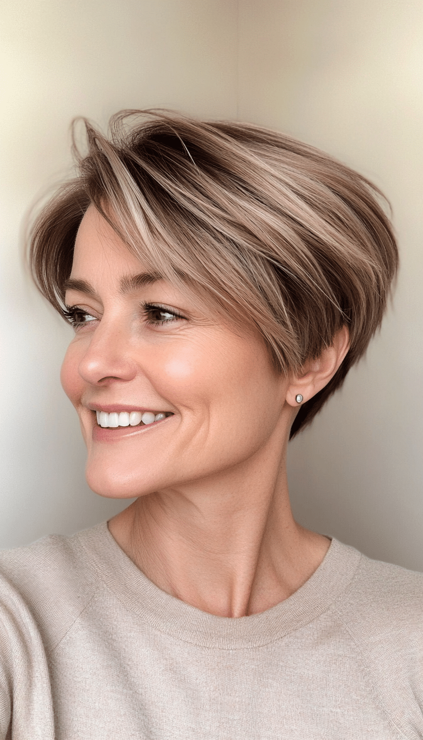 26. Rounded Pixie in Light Golden Brown (Haircuts For Women Over 60 With Thin Hair) - Haircuts For Women Over 60 With Thin Hair