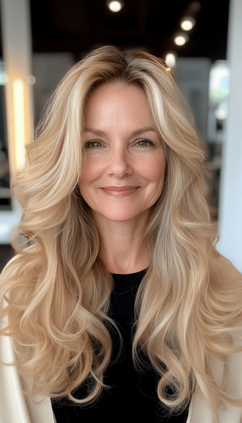 7. Romantic Curls in Honey Blonde (Long Hairstyles For Women Over 60) - Long Hairstyles For Women Over 60