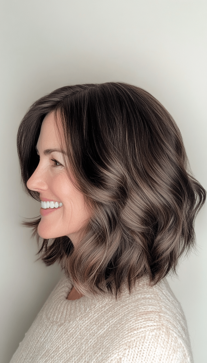 2. Classic Shoulder-Length Cut in Deep Espresso (Hairstyles For Women Over 50) - Hairstyles For Women Over 50