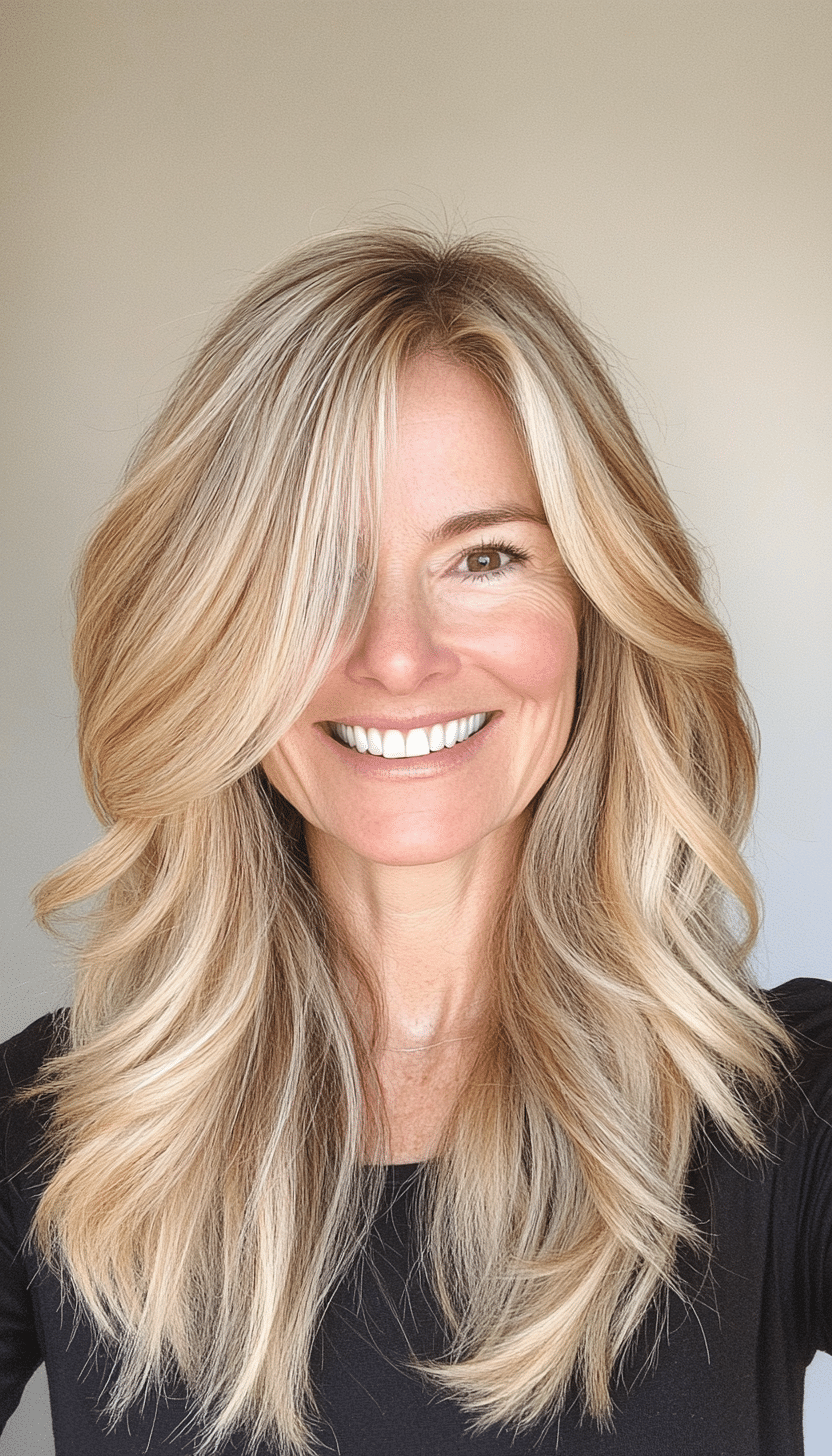 4. Feathered Layers in Golden Blonde (Hairstyles For Women Over 50) - Hairstyles For Women Over 50
