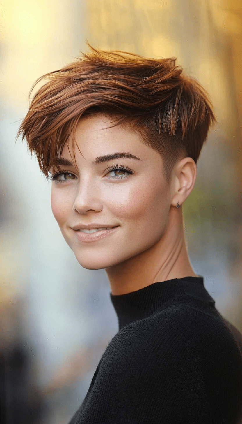 9. Undercut Pixie in Chestnut Brown (Short Hairstyles With Layers) - Short Hairstyles With Layers
