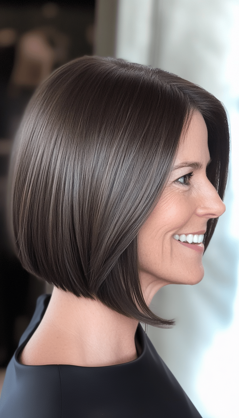 4. Blunt Bob in Deep Espresso (Bob Hairstyles For Women Over 60) - Bob Hairstyles For Women Over 60