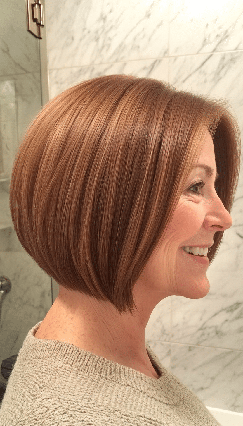 7. Classic Bob in Honey Brown (Bob Hairstyles For Women Over 60) - Bob Hairstyles For Women Over 60
